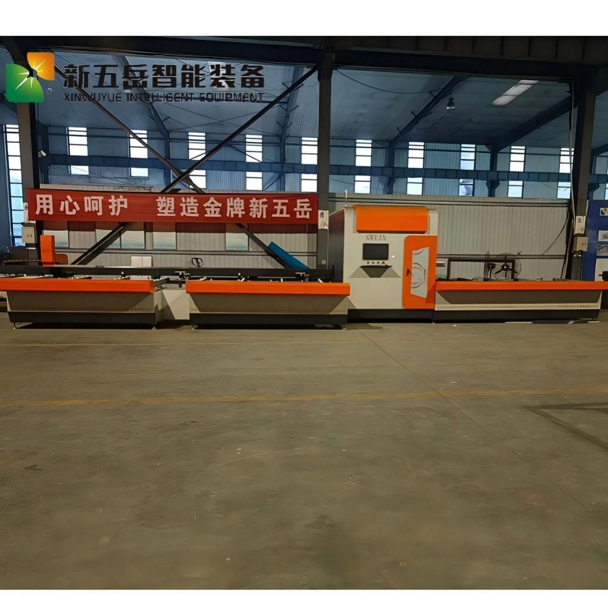 The Wyjq-CNC-6500 Model Is an Aluminum Profile Intelligent Sawing Center with Cutting and Blanking Functions, Used for Processing Batch Profiles.