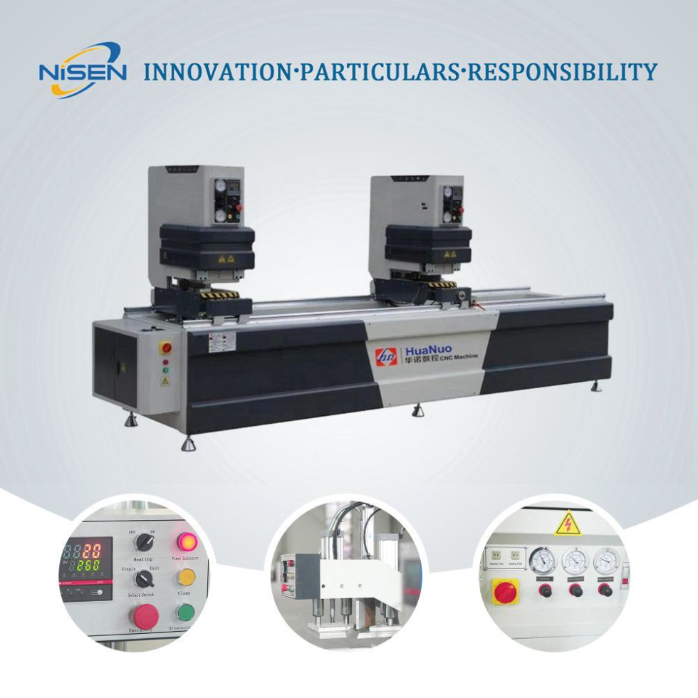 Nisen Wfh-2-4MD ISO CE UPVC Window Double Head Seamless Welding Machine Welding Equipment Plastic Profile Window Machinery