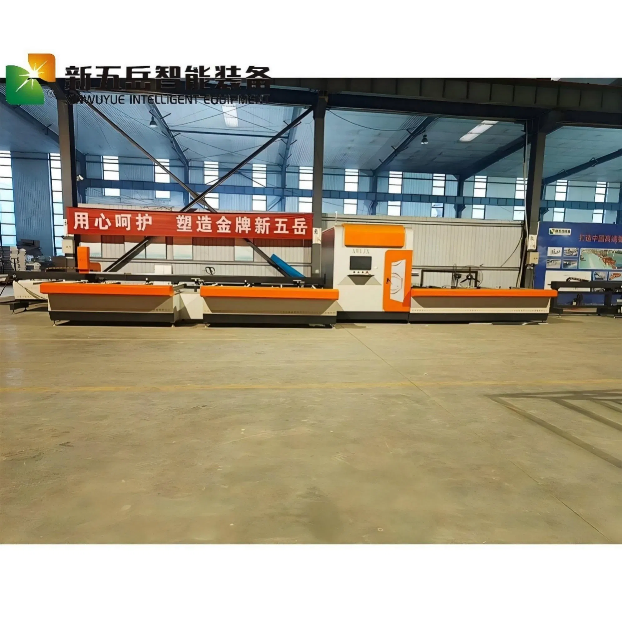 The Wyjq-CNC-6500 Model Is an Aluminum Profile Intelligent Sawing Center with Cutting and Blanking Functions, Used for Processing Batch Profiles.