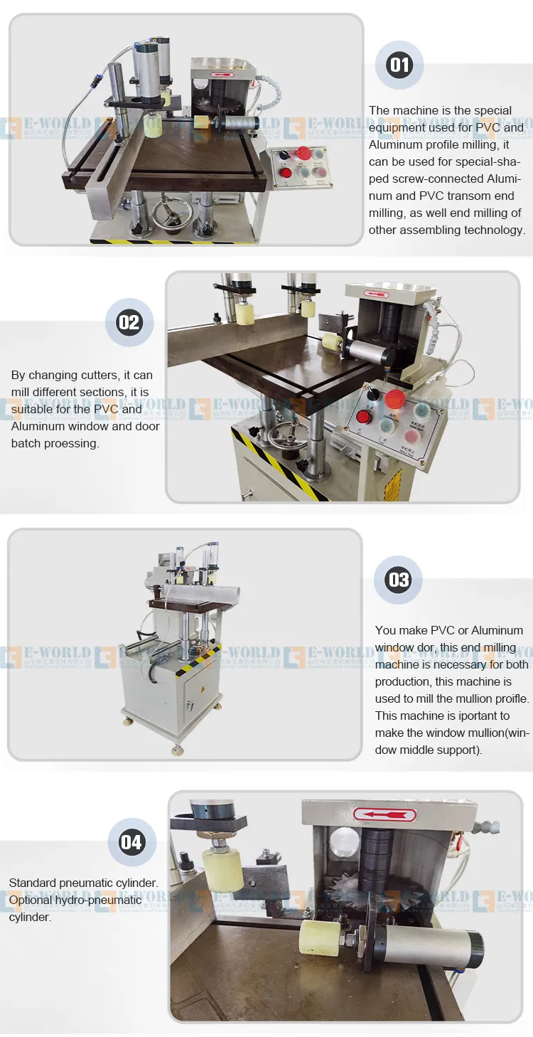 Aluminum Windows End Milling Machine Details
