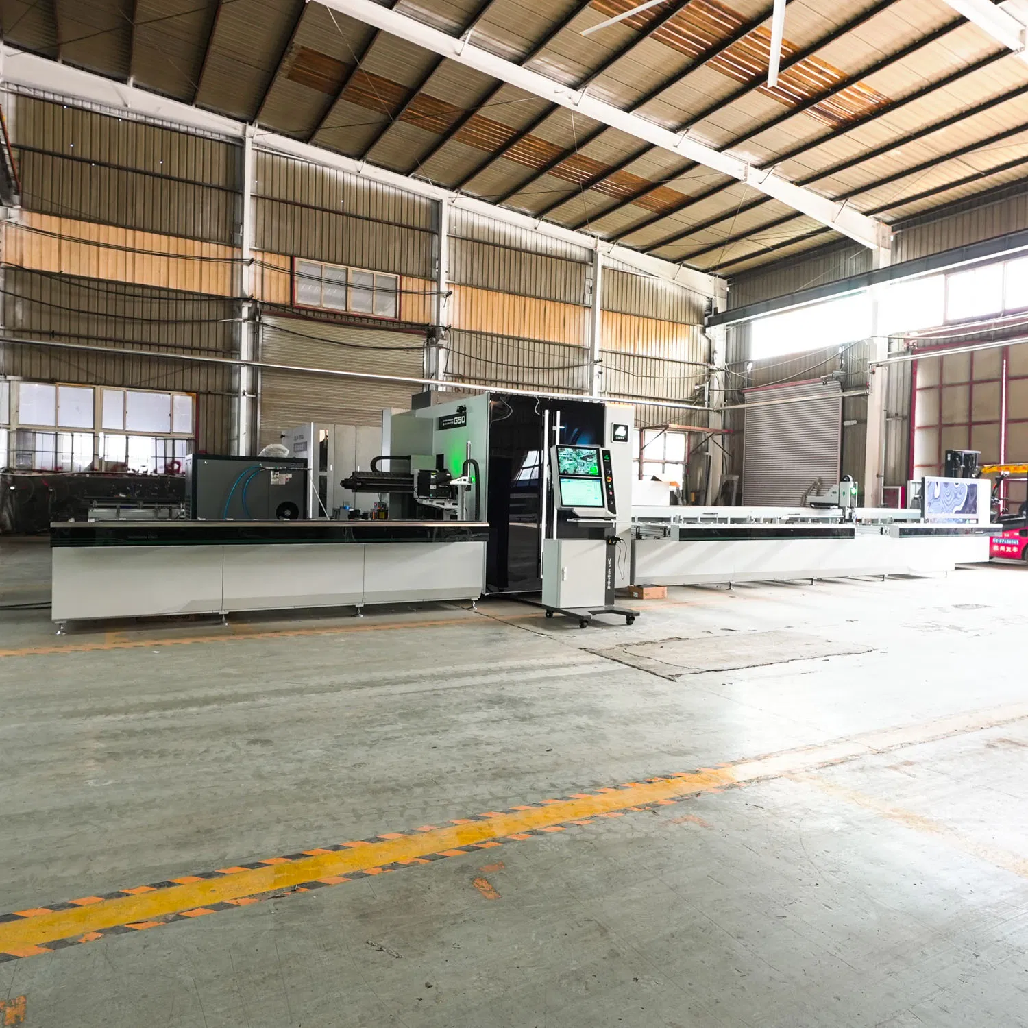 CNC Aluminum Machining Center Cutting 4-Side Milling &amp; Dual Laser Processing Profiles Saw Window Door PVC Cutter Fabrication Machine Template