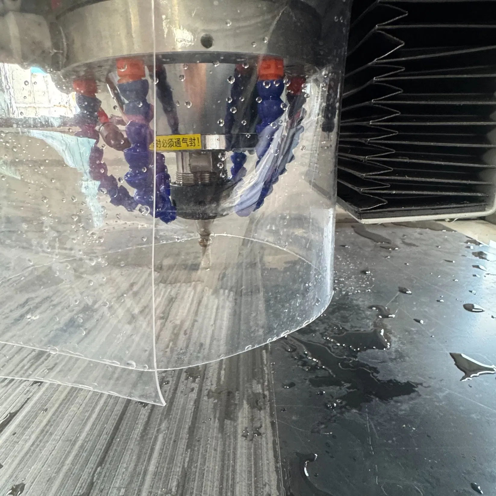 CNC Glass Milling Groove Machine Used for Glass Shaped Hole Drilling and Milling Especiallly for Bathroom Door and Window