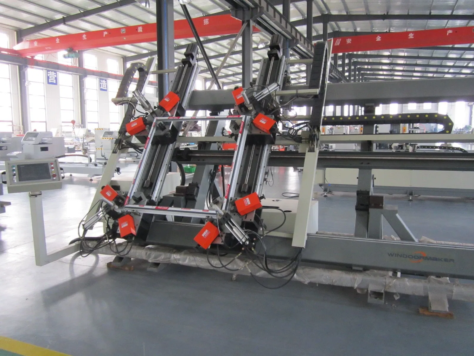 Aluminum Window Door Combining Machine Aluminium Four Head CNC Corner Crimping Machine Window Frame Making Machine