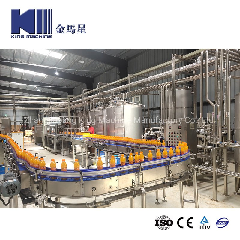 Complete Fruit Juice Processing Plant Pet Bottle Apple Beverage Juice Hot Filling Bottling Machine Automatic 3 in 1 Glass Bottle Orange Juice Production Line