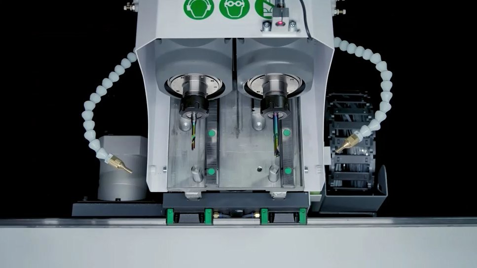 CNC Double Spindle Aluminum Profile Drilling Copy Milling Machine for Window Door Curtain Wall 3 Sides Rotary Workbench Miller for PVC Aluminum Alloy Template