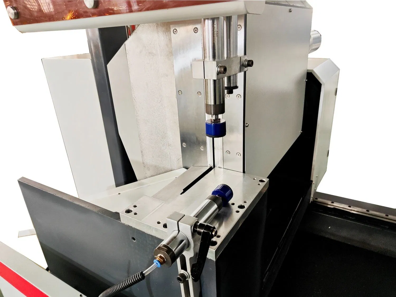 Aluminum Profile Window and Door Making Machine Cutting Drilling Milling Punching Double Head Mitre Saw Spare Parts Provided