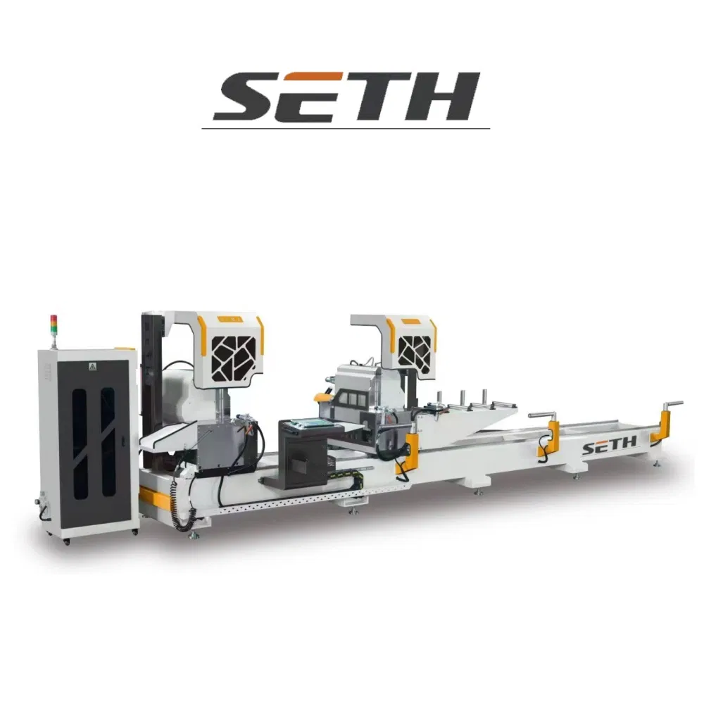 Window Making Machines Aluminum Cutting Saw Aluminum CNC Double Head Cutting Machine with 550mm/600mm Saw Blades Window Fabrication Machines