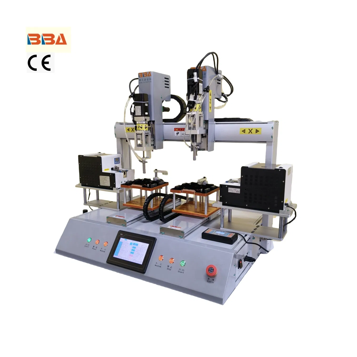 Bba Gantry Type Xyz Automatic Screwdriver Machine 2 Screwdriver Head Dual Feeding System Screw Fastening Machine Assembly Machine