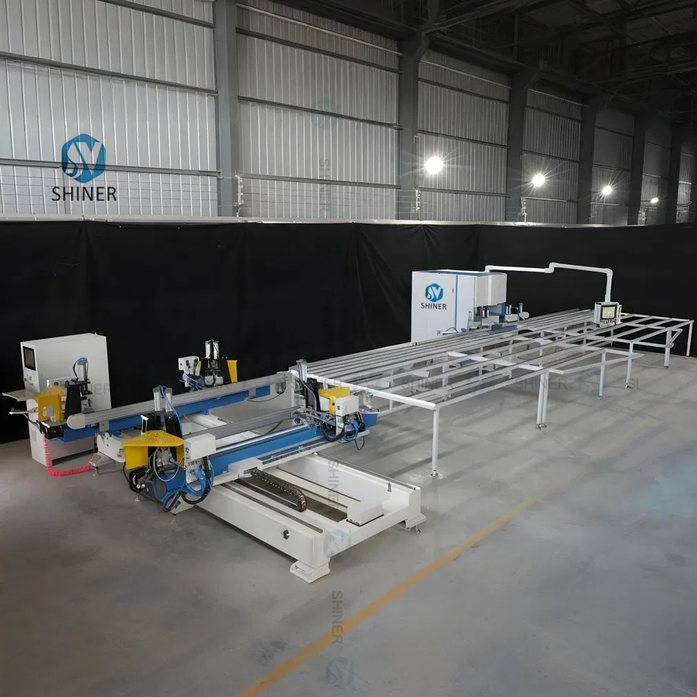 Shiner Intelligent UPVC PVC Plastic Profile Automatic CNC Four Heads Corner Welding and Cleaning Production Machine