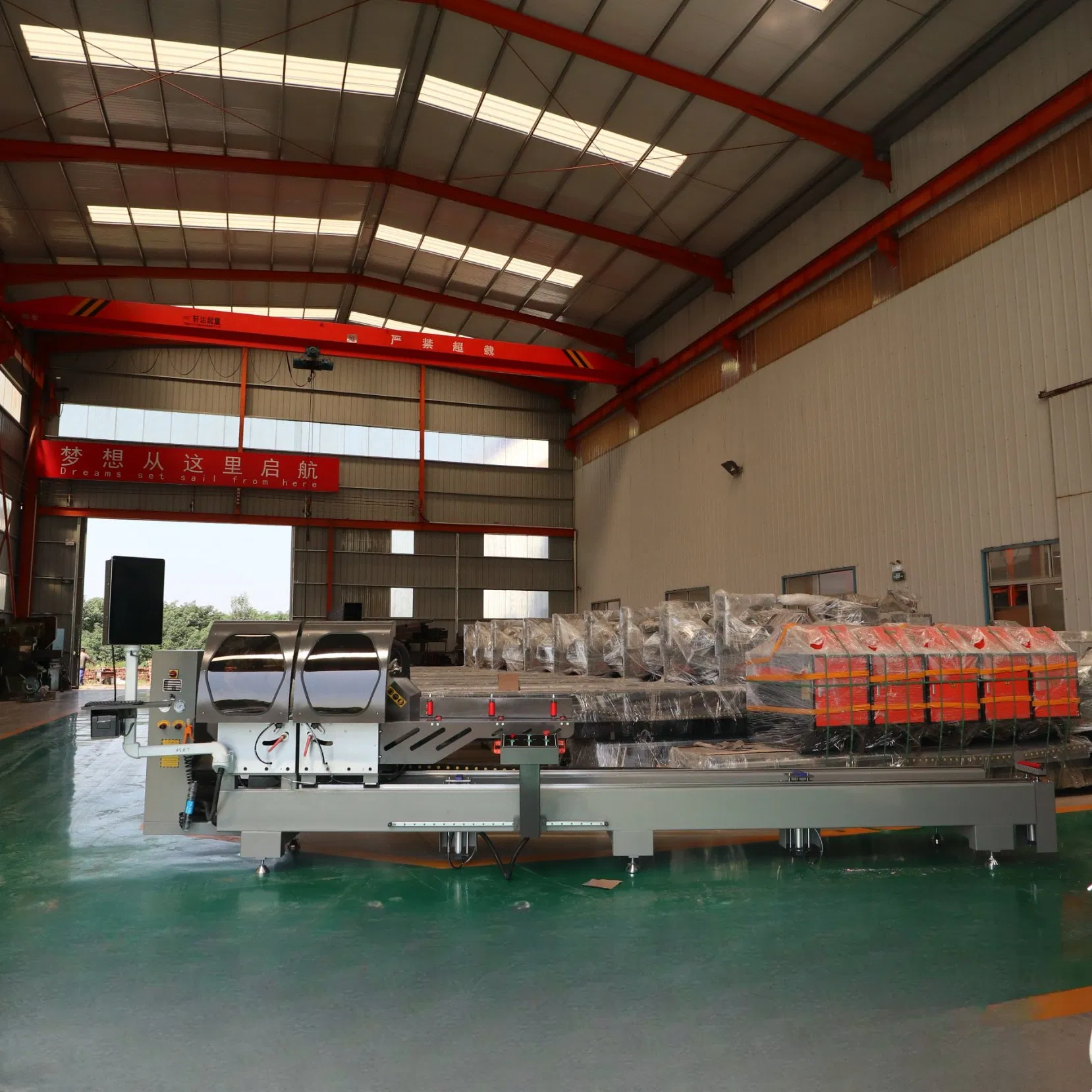 CNC Double Head Mitre Aluminum Profile and PVC Windows Doors Cutting Machine