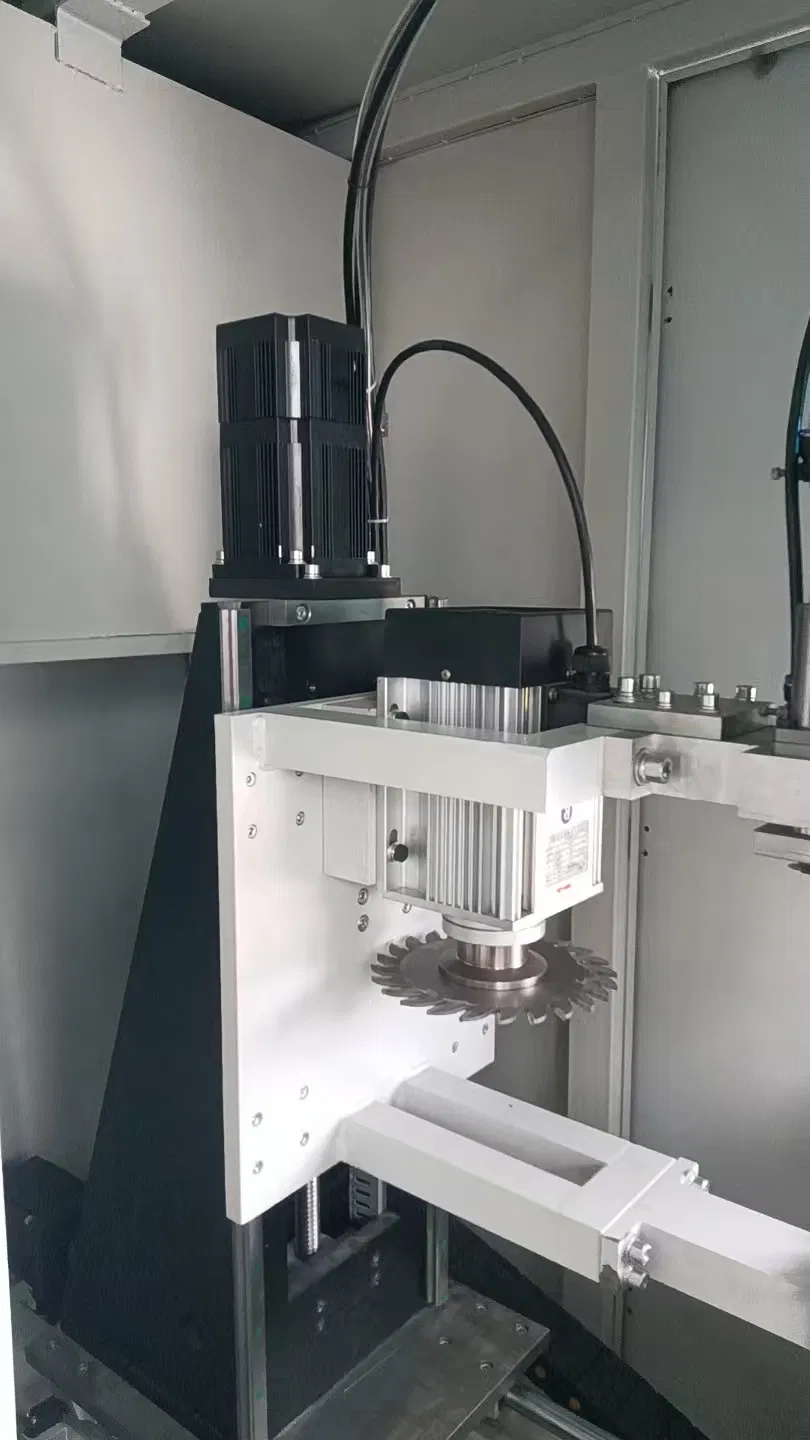 PLC Control 6 Knife CNC Corner Cleaning Machine Is Suitable for Plastic Steel Corner Cleaning with Patents and CE