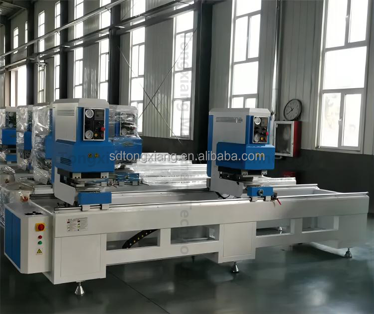 The Two Position Double-Sided Seamless Welding Machine for Plastic Door and Window Processing Is Used to Weld PVC and UPVC Profiles
