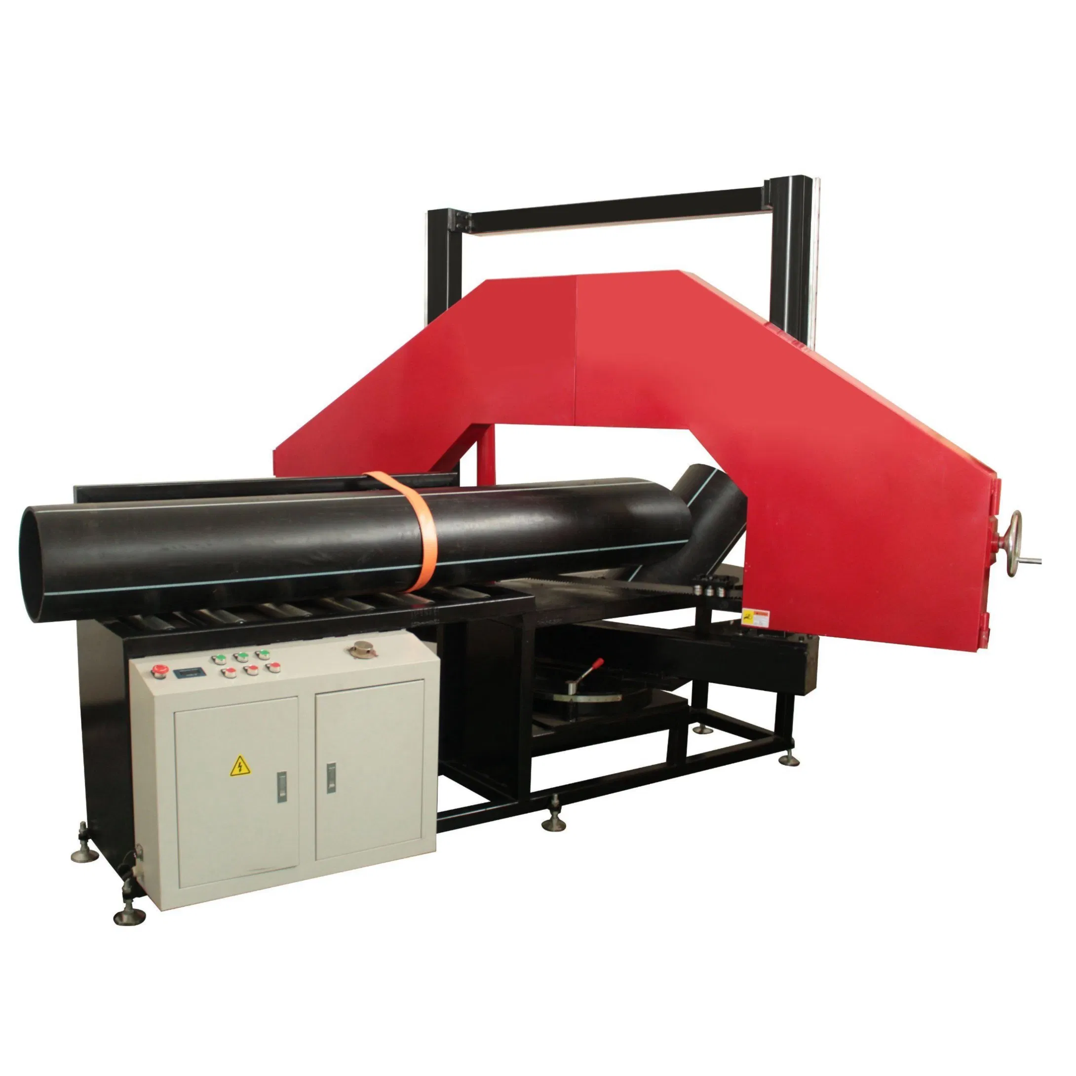 315mm HDPE Pipe Fitting Band Saw Cutting Machine for PP PE PVDF UPVC Pipe