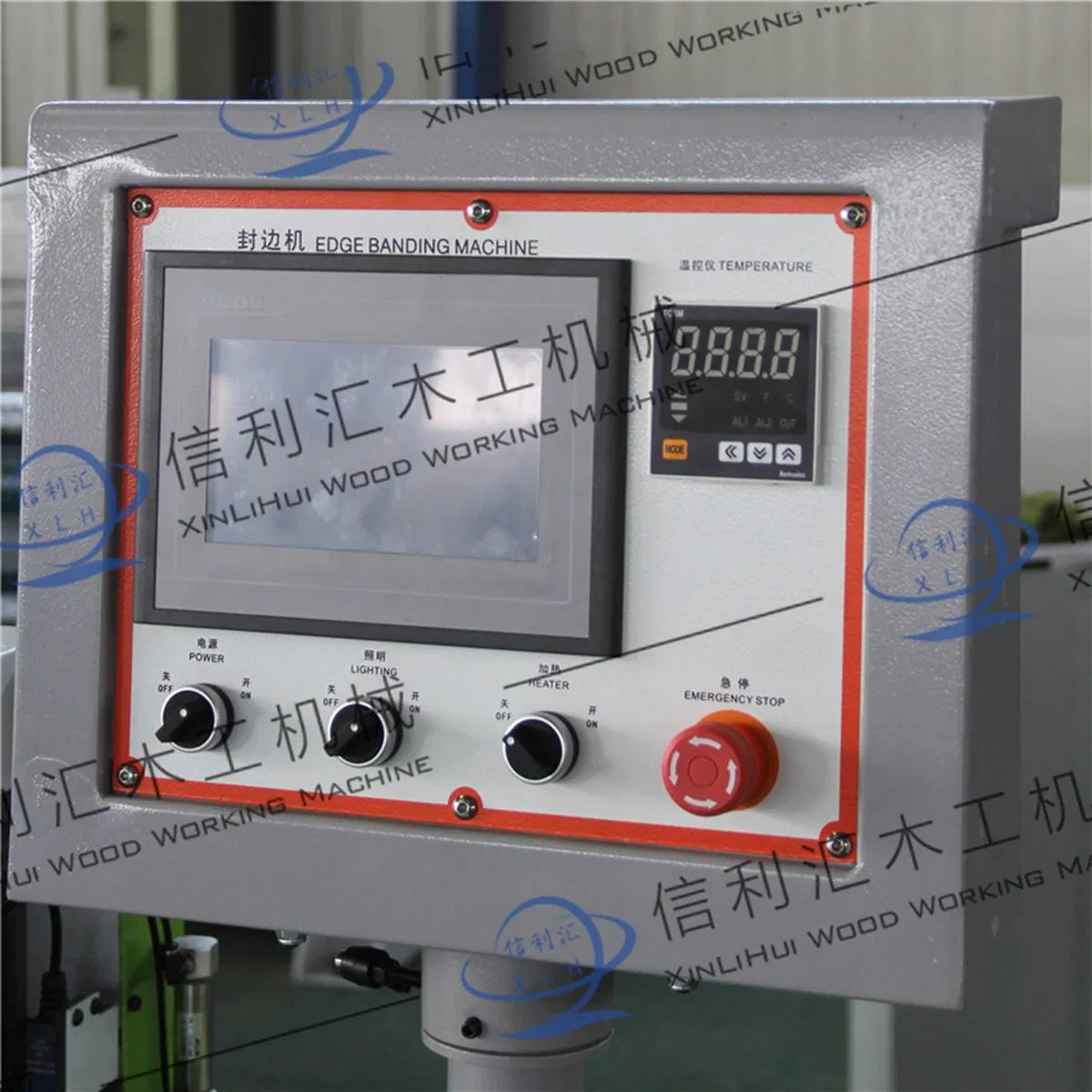 Automatic Edge Bonding Machine with Gluing with Top and Bottom Trimming, Corner Trimming, Scrapping, Spray Cleaning and Buffing