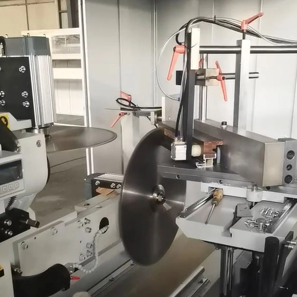 High-Precision Notching Saw with Magnetic Ruler &amp; Swing Blades for Curtain Wall/Skylight Aluminum Profiles