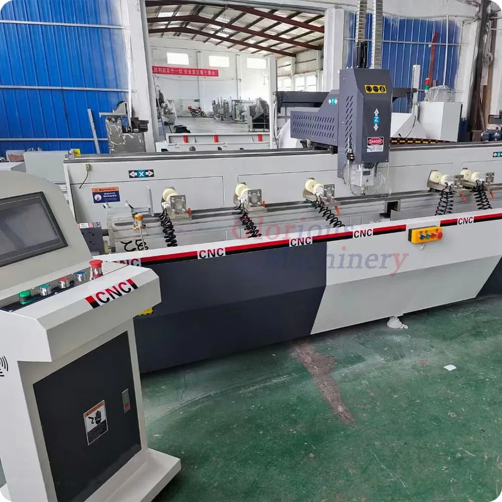 Hinge Holes Drilling Machine Threeaxis Router Auto CNC 3 Axis PVC Window Door Milling