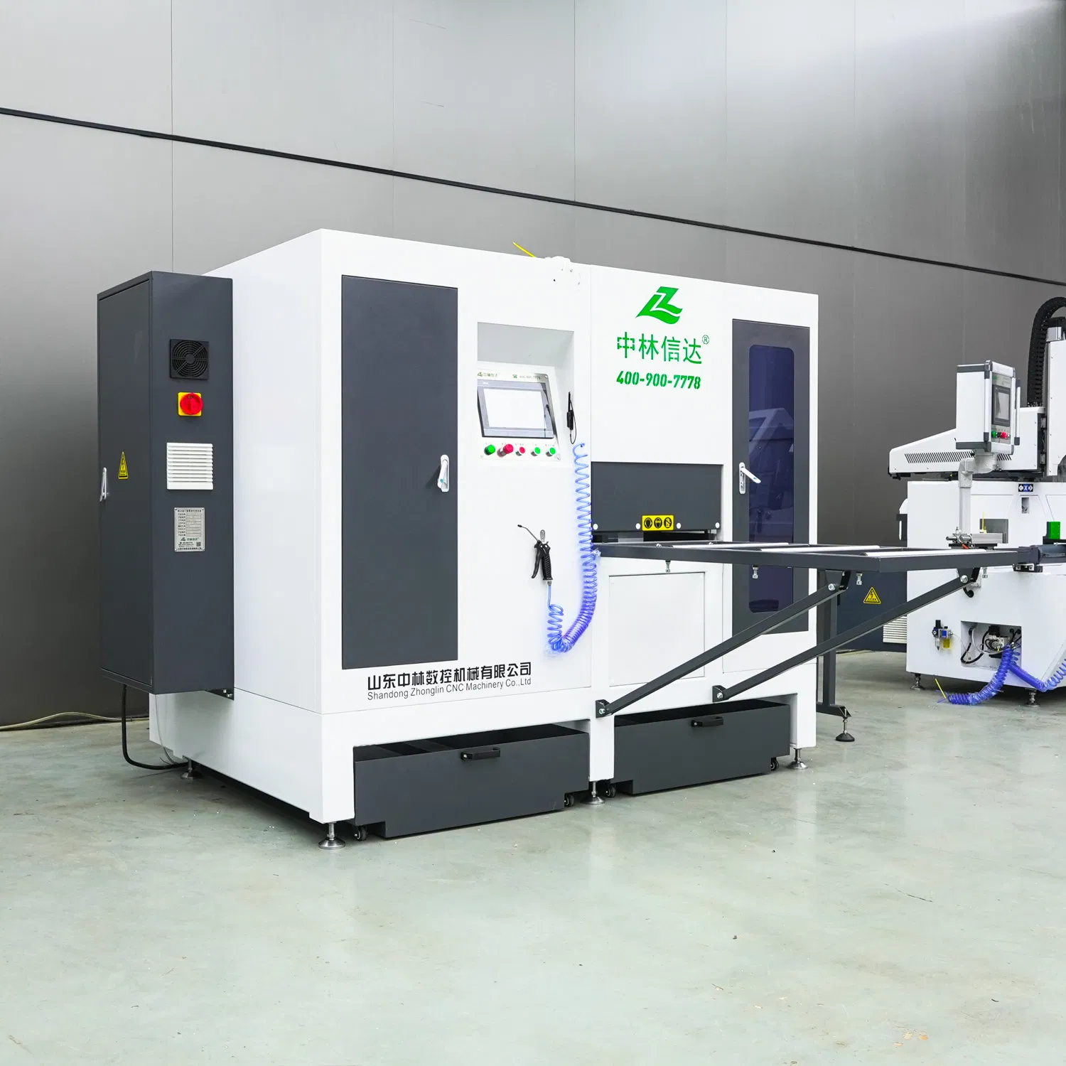 CNC Milling Sawmill Machine - High Precision Aluminum Profile 3+1 End-Milling Drilling Forming Industrial Machinery Template