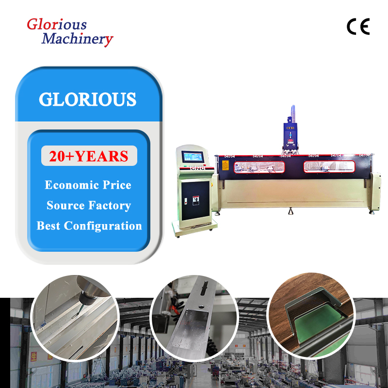 Hinge Holes Drilling Machine Threeaxis Router Auto CNC 3 Axis PVC Window Door Milling