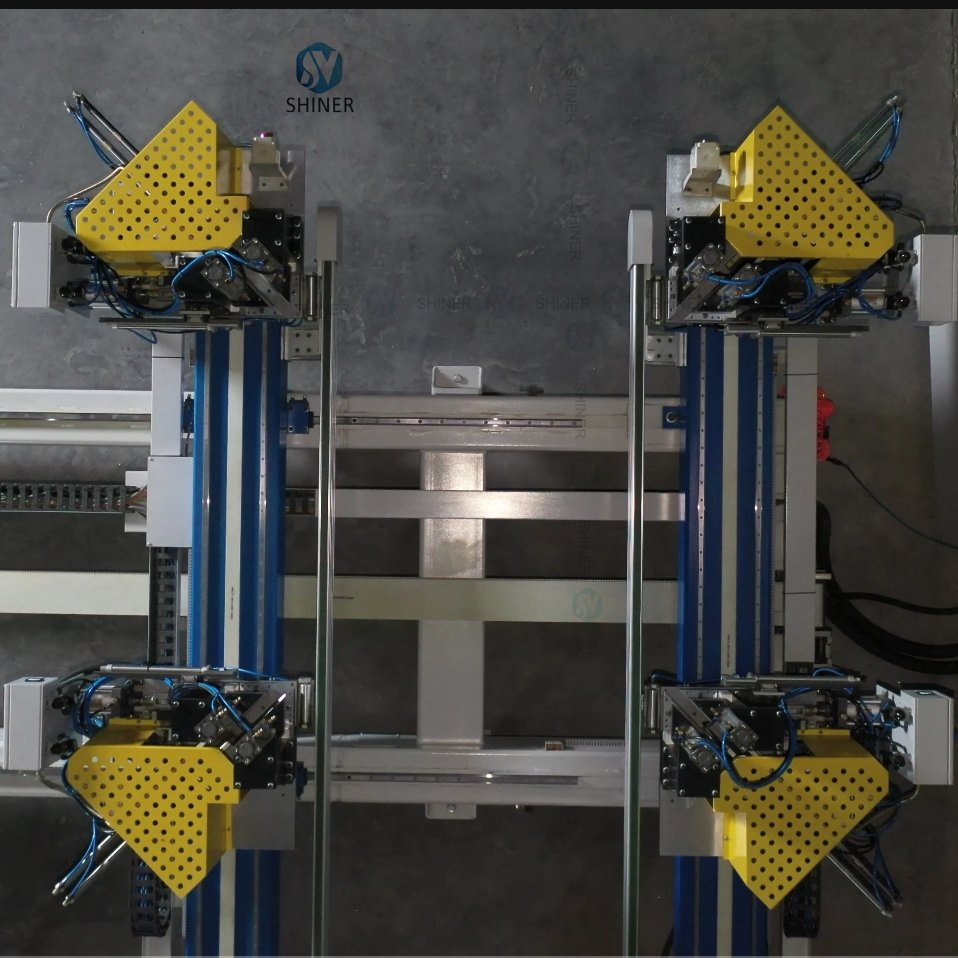 Shiner Intelligent UPVC PVC Plastic Profile Automatic CNC Four Heads Corner Welding and Cleaning Production Machine