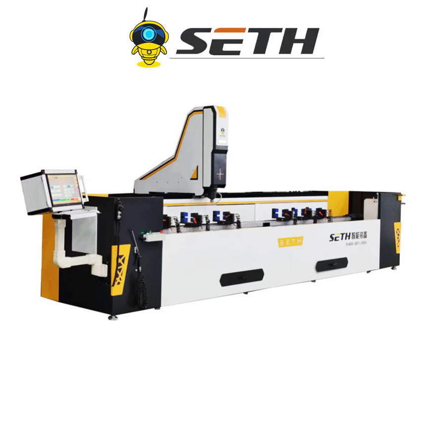 Aluminum Processing 4 Axis CNC Machining Center High Precision CNC Aluminum Drilling Milling Center Aluminum Door-Window Processing Machinery Curtain Wall