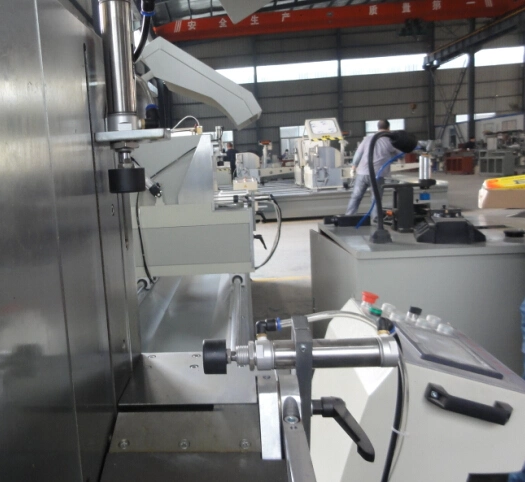 China Hot Sale UPVC Door Window Making Machinery Double Head Cutting Saw Machine