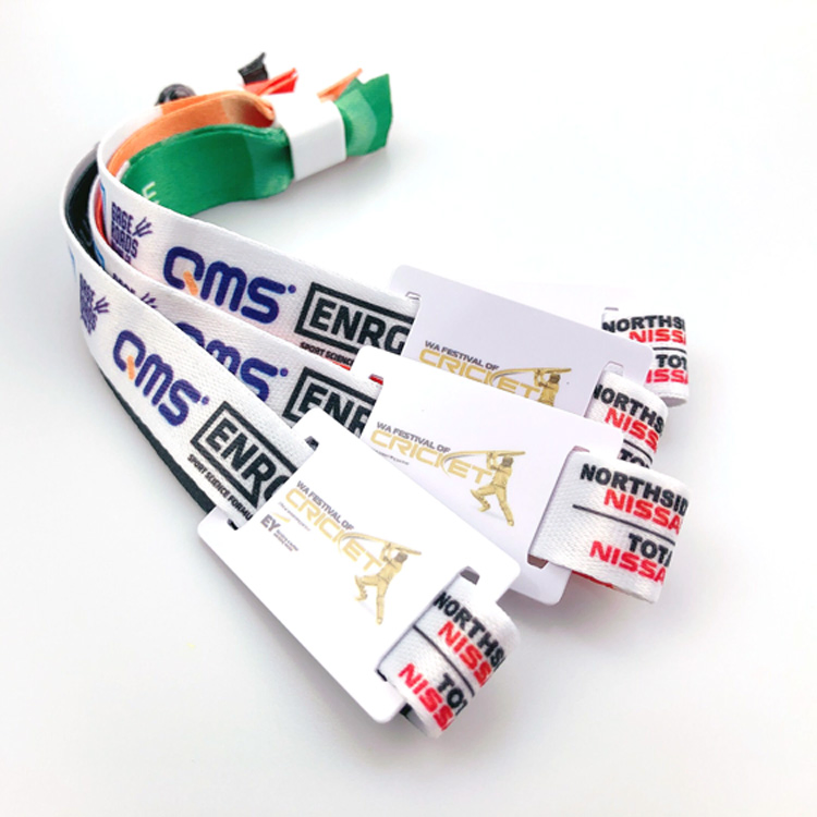 Durable Fabric RFID Festival Wristband with NFC Technology for Sport Events