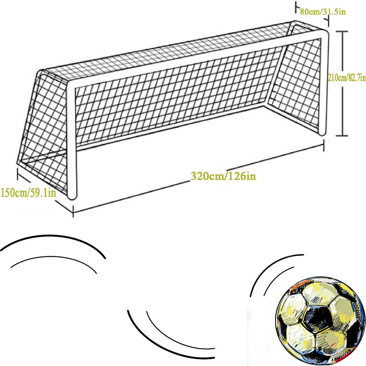 New Arrival High Quality PE Foldable Futsal Ball Net Football Net