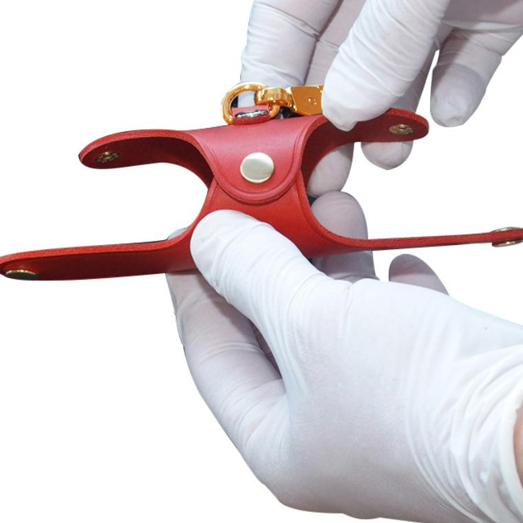 First Layer Cowhand Golf Ball Holder Small Leather Waist Storage Bag Gift with Belt Loop Golf Ball Bag