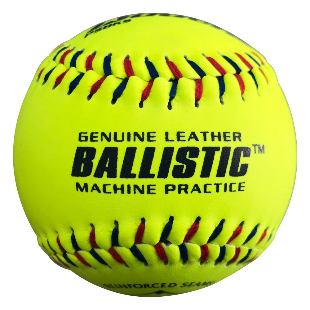 Neon Yellow Split Leather PU PVC Fastpitch 12inch 11inch Softball