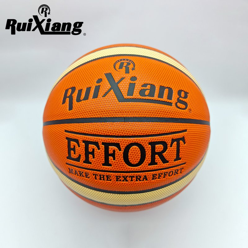Customizable Logo Size 7 12-Panel Sticked-PU Basketball for Games &amp; Training