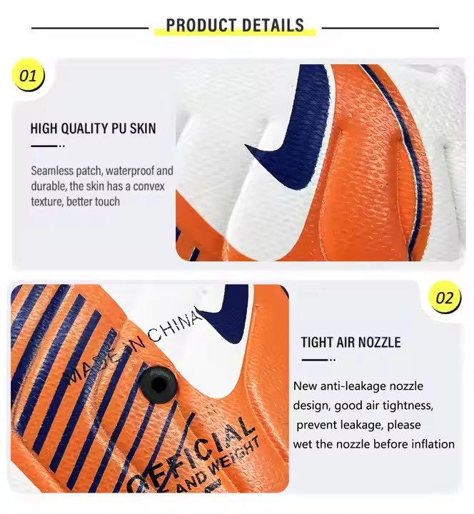 Customized Football Soccer Ball High Quality Multi Color Logo Printing Soccer Football