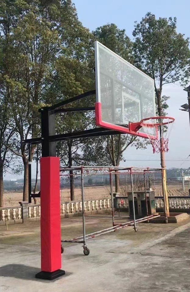 Official Size Ground Insert Basketball Stand Slam Dunk Height Adjusts Basketball Hoop