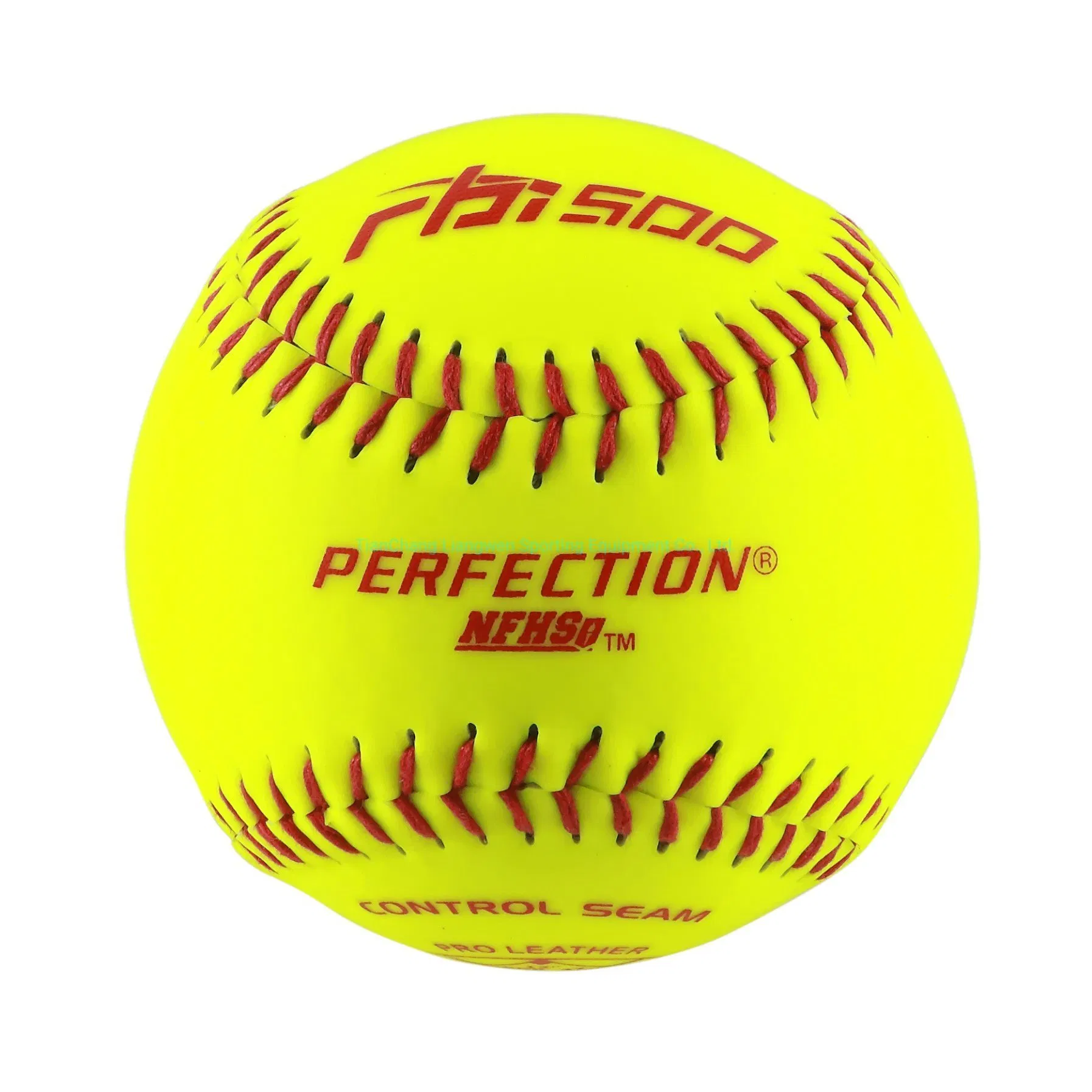 Factory Popular High Quality Custom Logo Official White and Optic Yellowtraining Softball Outdoor Sports Ball Equipment