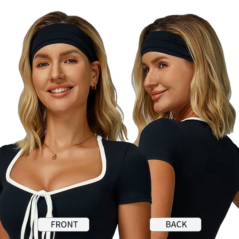 Headbands for Women, Elastic Soft Fabric Non-Slip Hair Bands Hair Warp for Daily Workout Yoga Running Sports