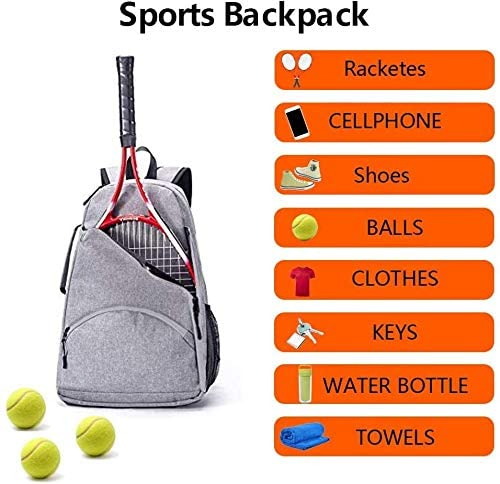 Tennis Bag Sports Waterproof Raquet Carrier Balls Backpack
