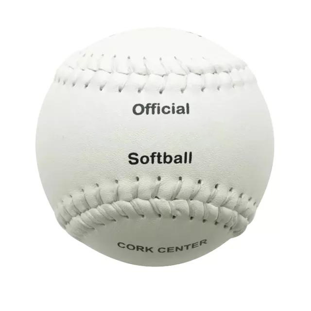Custom Training Quality Softball Balls White 12 Inch Pelotas De Softbol Leather Suture Slow Pitch Softball Balls