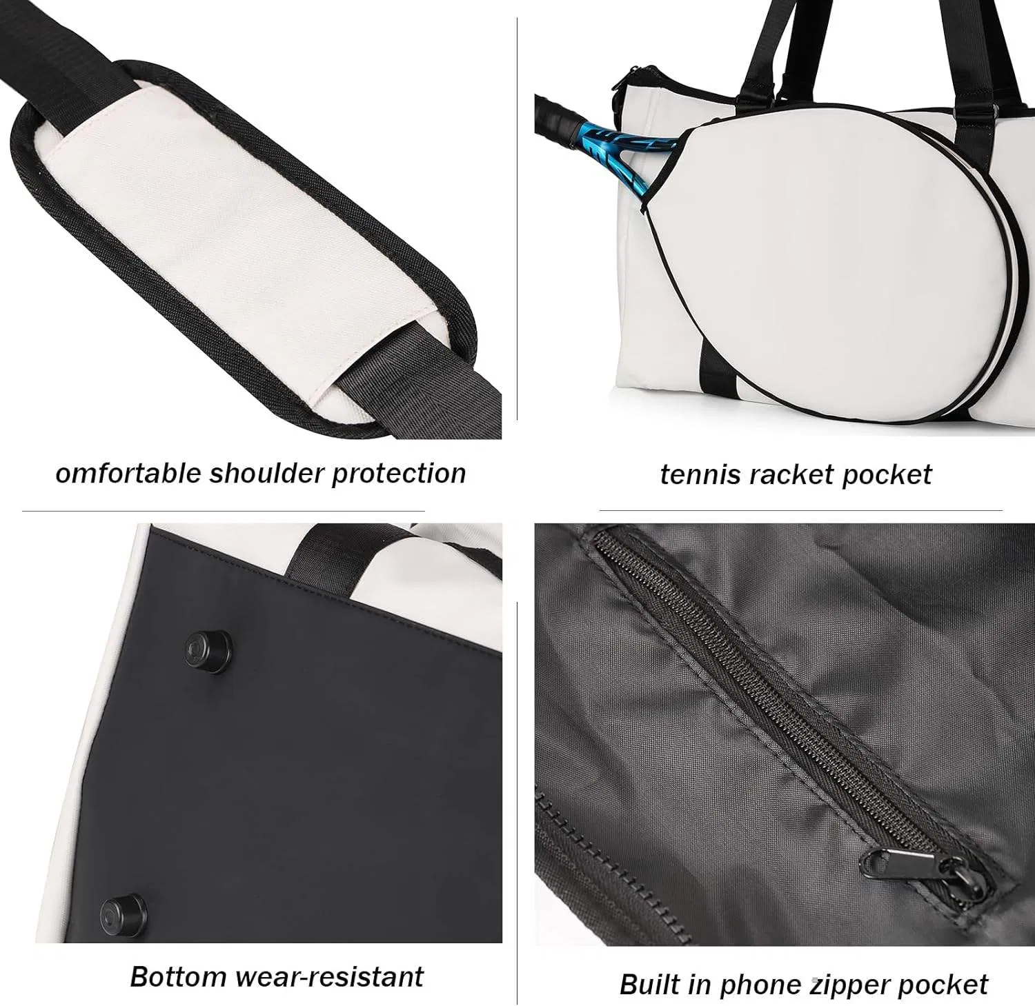 Tennis Ball Bag Waterproof Dustproof Sports Racket Bag Head Tennis Beach Bag