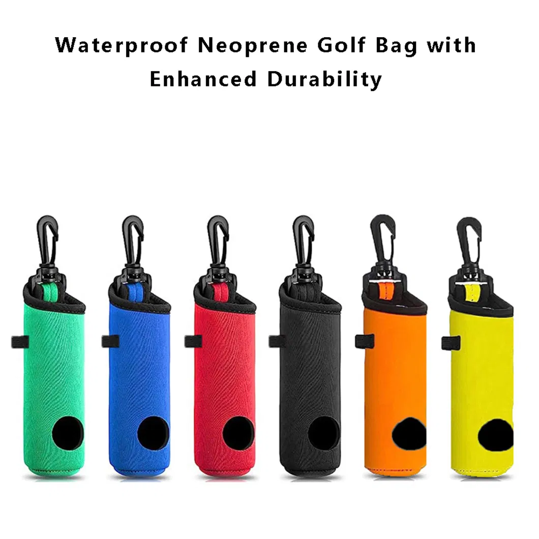Neoprene Golf Accessories Golf Ball Carrier Pouch Personalized Sublimation Custom 3 Golf Ball Bag