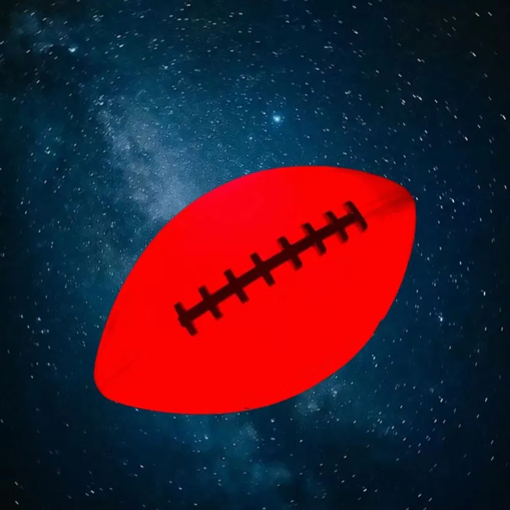 Exclusive Orange Color Adult Wear Training Rubber LED Luminous Rugby Ball