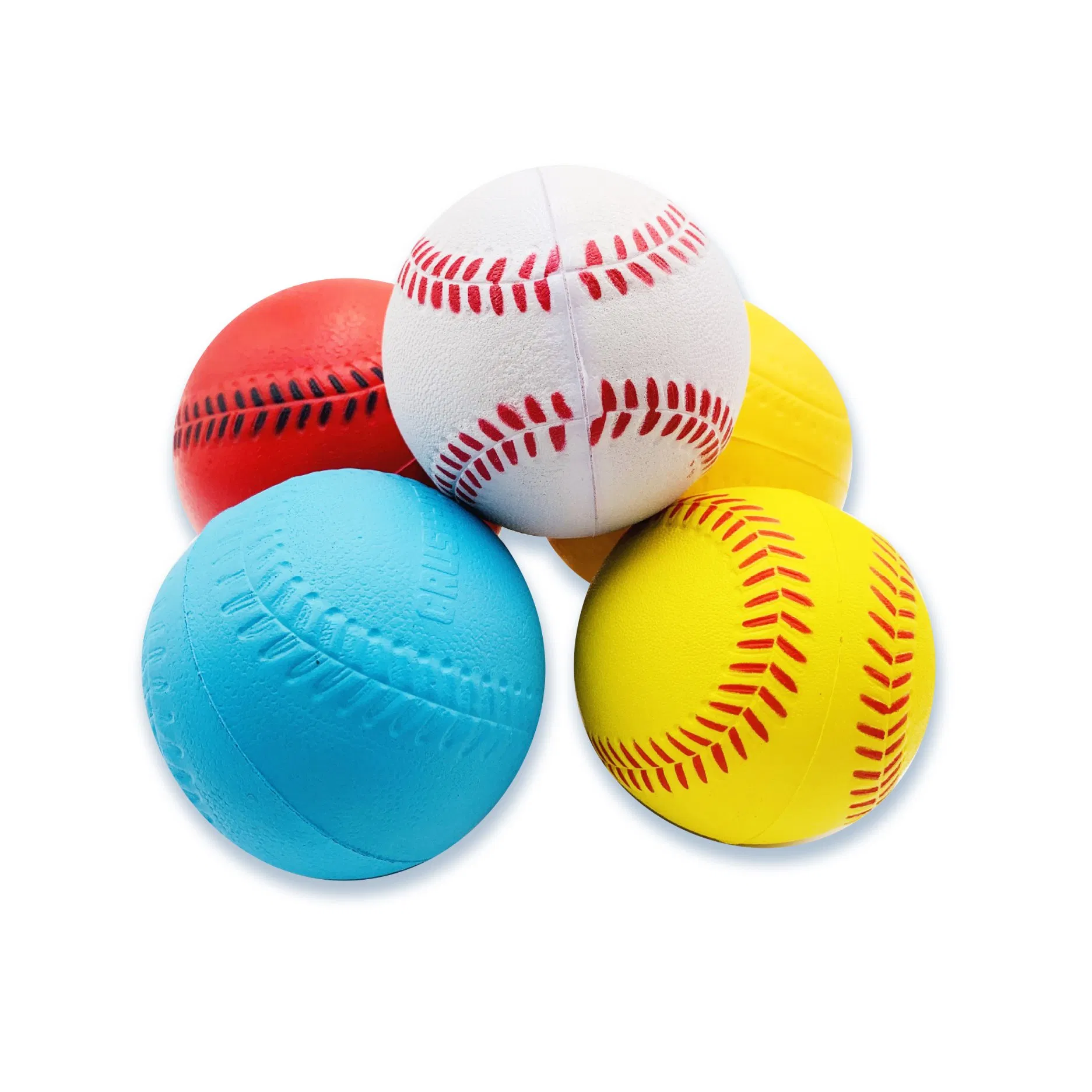 Promotional Custom Round Shape Logo Printed Release Pressure 12 Pack Squish Anti-Stress Foam PU Stress Ball Foam Baseball