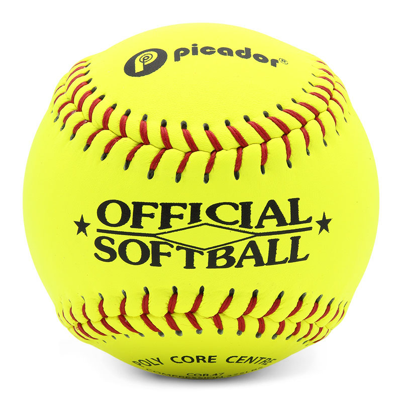 Custom Training Quality Softball Balls White 12 Inch Pelotas De Softbol Leather Suture Slow Pitch Softball Balls