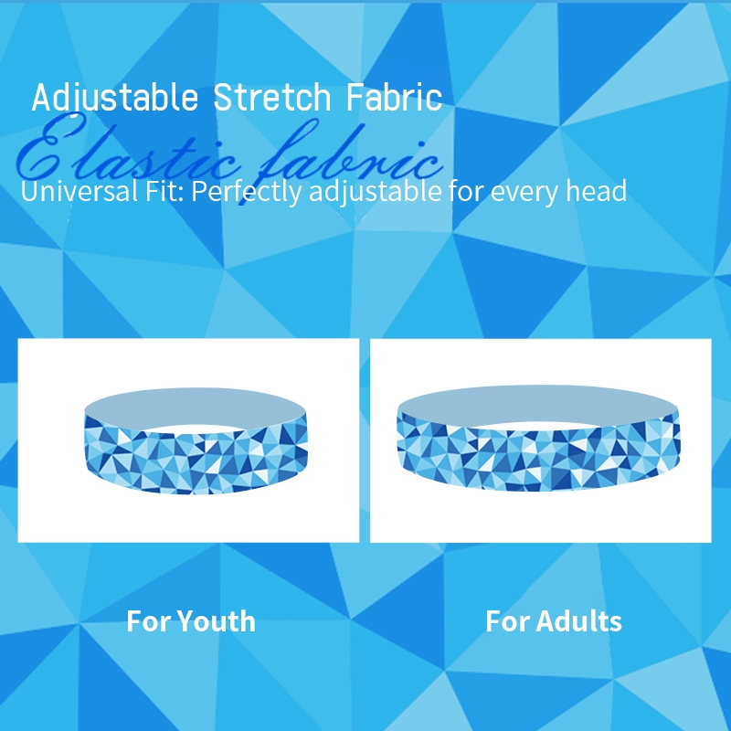 OEM Customized Hydrogel Cooling Gel Head Wrap Headband with Mint for Sports Heat Relief Adjustable Patch Pad Sweatband
