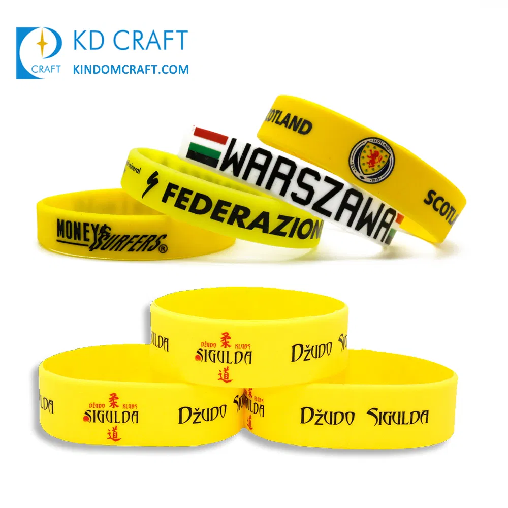 High Quality Custom Logo Printed Soccer Rubber Bracelet World Cup Country Spain Mexico Sport Football Silicone Wristband