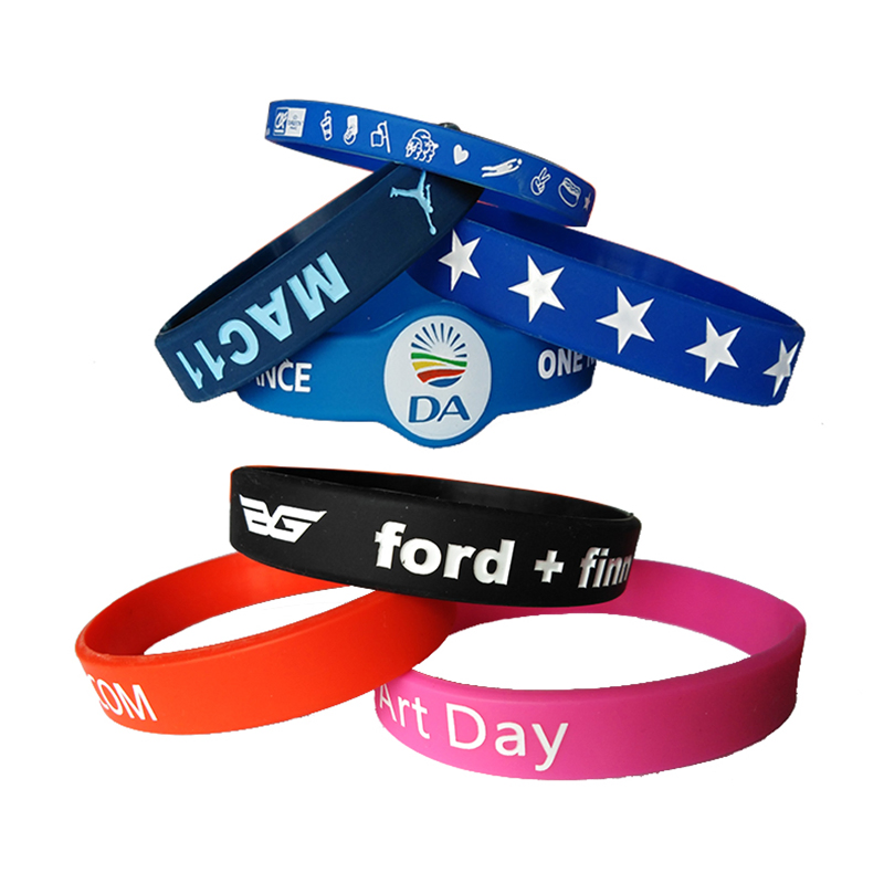 Custom Printed Logo Sports Silicone Wristband Bracelet for Promotion Gift