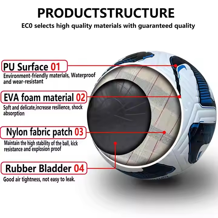 Customized Football Soccer Ball High Quality Multi Color Logo Printing Soccer Football