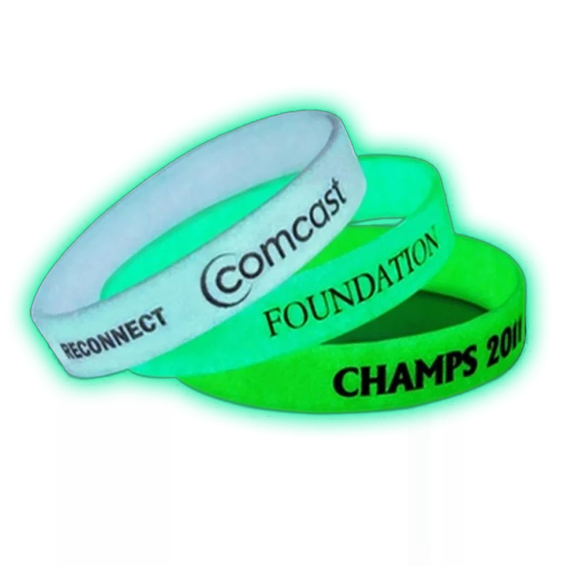 Customized Printed Luminous Silicone Wristband for Marathon Sports Wristband Promotion Gift