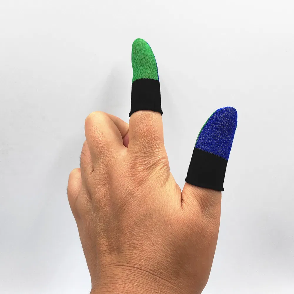 Anti Slip Thumb Sleeves E Sport Gaming Silver Fiber Finger