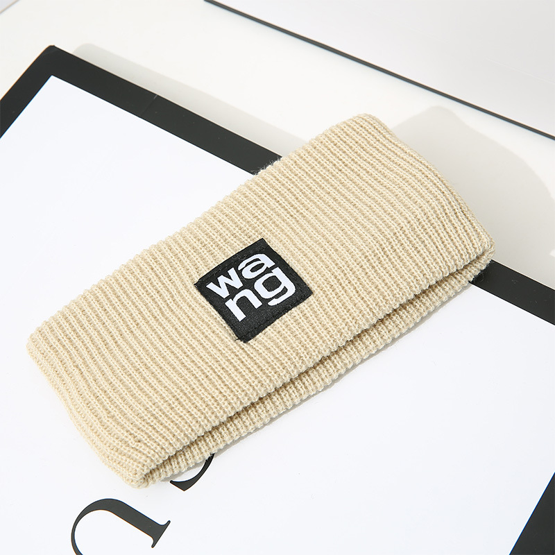 Brands Officially Licensed Factory Fashion Solid Color Acrylic Knitted Sport Headband Custom Elastic Hairband