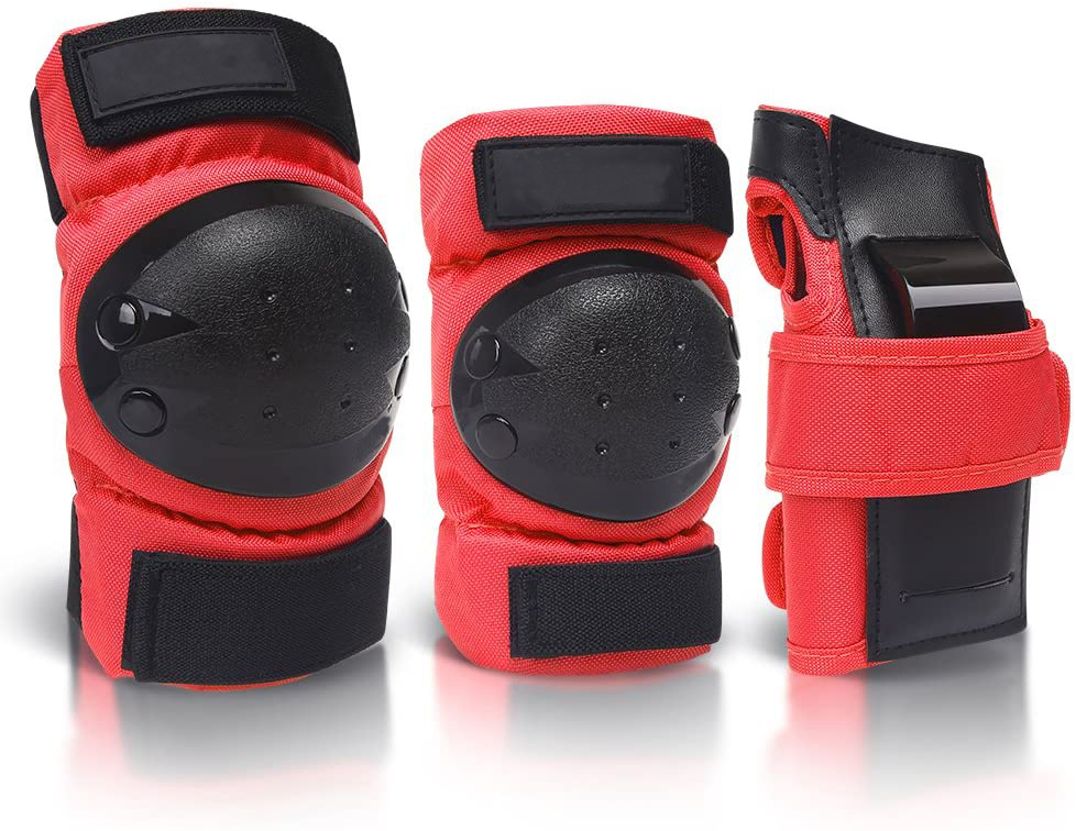 6-Piece Ski Skating Roller Skateboard Sports Balance Skater Riding Knee Pads