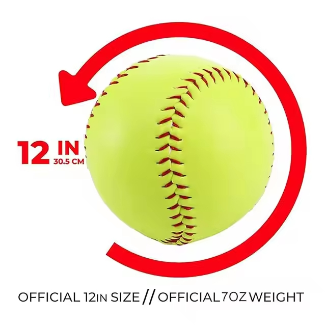 High Quality Wholesale Hand-Stitched Microfiber Leather Softball